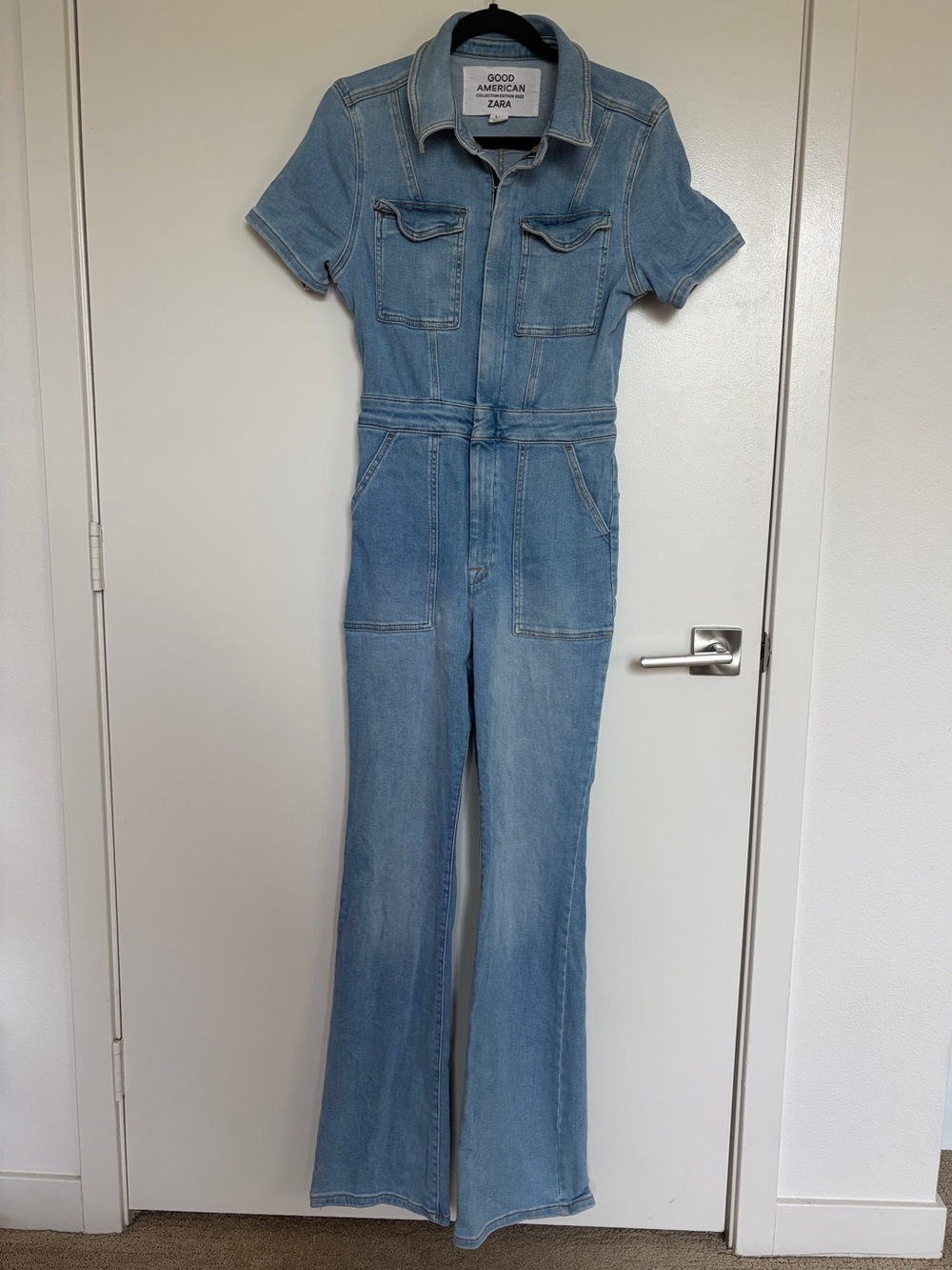 Good American Zara Denim Jumpsuit